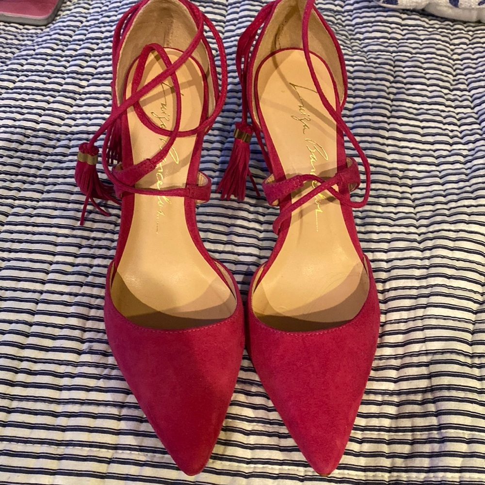 Luiza Barcelos shoes pink velvet size 9